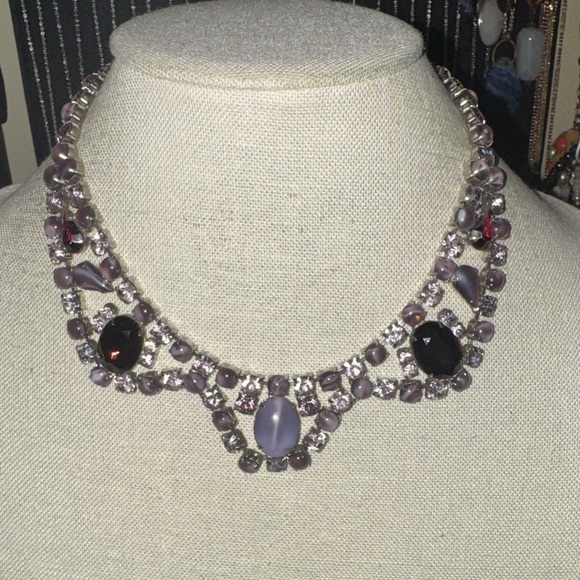 Japan Jewelry - Vintage Japan Glass Statement Necklace